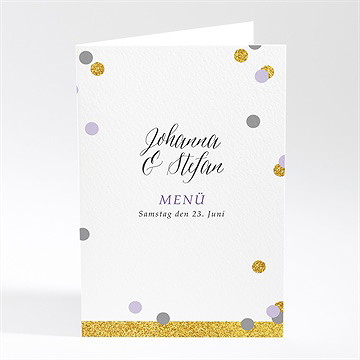 Menükarte Hochzeit Konfettiregen