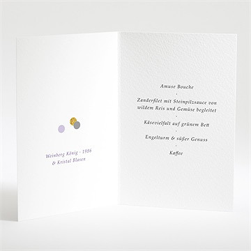 Menükarte Hochzeit konfettiregen - Vue 2