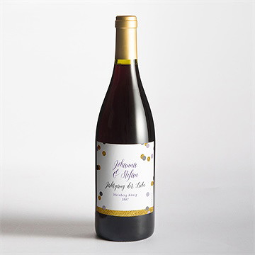 Flaschenetikett Hochzeit konfettiregen - vue 2