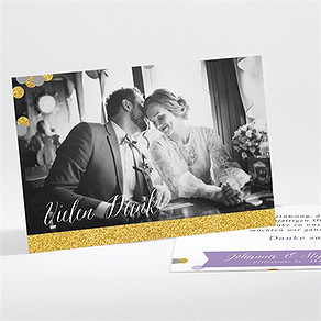 Dankeskarte Hochzeit konfettiregen