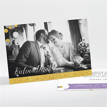 Dankeskarte Hochzeit konfettiregen