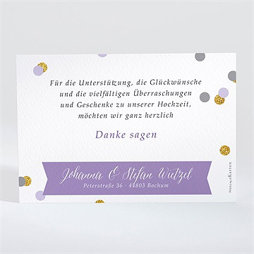 Dankeskarte Hochzeit konfettiregen - Vue 2