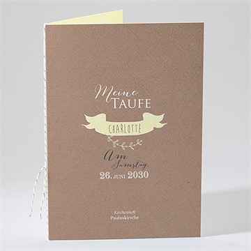 Kirchenheft Taufe Pictos Rund Und Kraft In Gelb