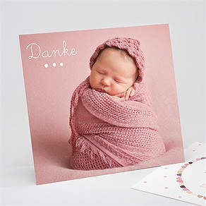 Dankeskarte Geburt lilly
