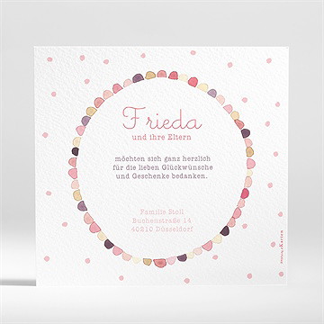 Dankeskarte Geburt Lilly - Vue 2