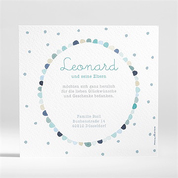 Dankeskarte Geburt Leonard - Vue 2