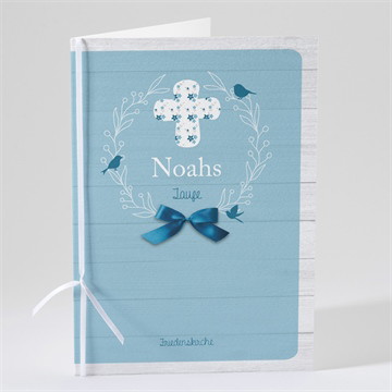 Kirchenheft Taufe blaue schleife