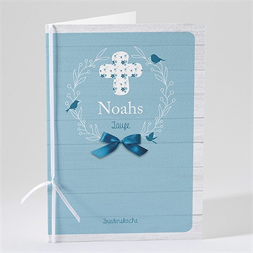 Kirchenheft Taufe Blaue Schleife