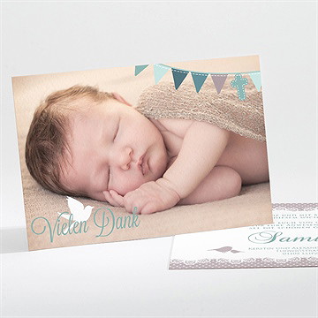 Dankeskarte Taufe vogelgesang junge