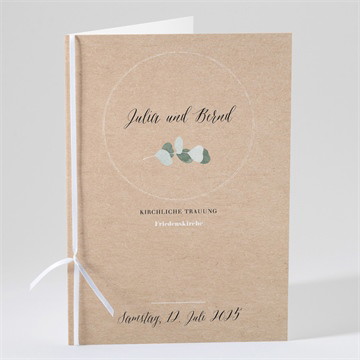 Kirchenheft Hochzeit eukalyptus rustikal