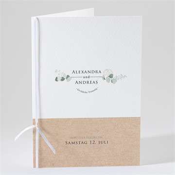 Kirchenheft Hochzeit Silber-linde