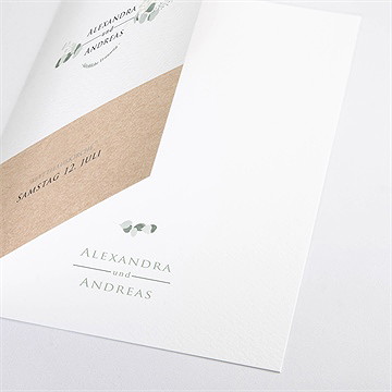 Kirchenheft Hochzeit silber-linde - Sicht 2