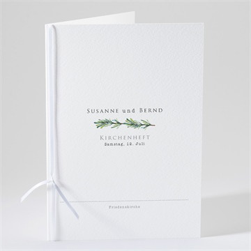 Kirchenheft Hochzeit rosmarin zweig