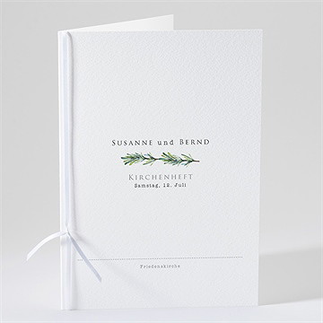 Kirchenheft Hochzeit rosmarin zweig