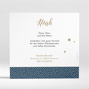 Dankeskarte Geburt Getupft - Vue 2