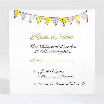 Antwortkarte Hochzeit Sommerhochzeit