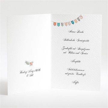 Menükarte Hochzeit Bohemian - Vue 2