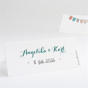 Tischkarte Hochzeit bohemian