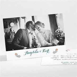 Dankeskarte Hochzeit bohemian