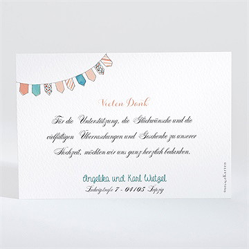 Dankeskarte Hochzeit bohemian - Vue 2