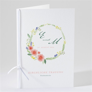 Kirchenheft Hochzeit blume