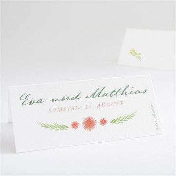 Tischkarte Hochzeit blume