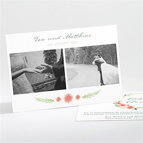 Dankeskarte Hochzeit blume