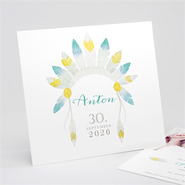 Geburtskarte kleiner indianer