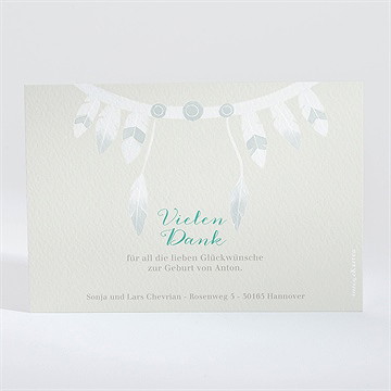 Dankeskarte Geburt Kleiner Indianer - Vue 2