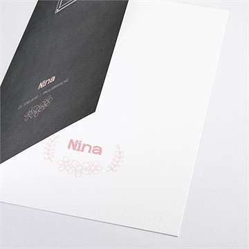 Kirchenheft Taufe Kreidetafel Girly - Vue 2