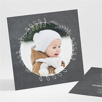 Dankeskarte Taufe kreidetafel girly