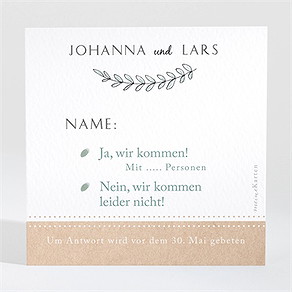Antwortkarte Hochzeit perfekt geplant