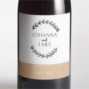 Flaschenetikett Hochzeit perfekt geplant