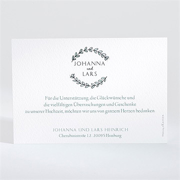 Dankeskarte Hochzeit Perfekt Geplant - Vue 2