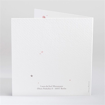 Geburtskarte sternenhimmel rosa - vue 3