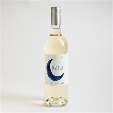 Flaschenetikett Geburt Sternenhimmel Blau - Vue 2