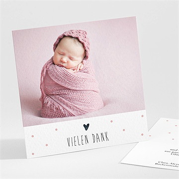 Dankeskarte Geburt Sanfter Blick
