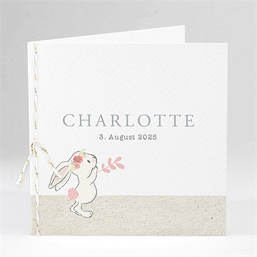 Geburtskarte Blumenhäschen Für Dich