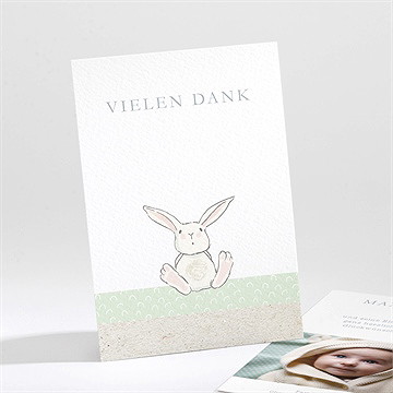 Dankeskarte Geburt häschen für dich