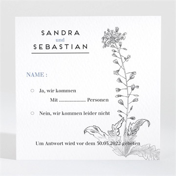 Antwortkarte Hochzeit herbarium