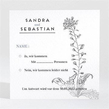 Antwortkarte Hochzeit Herbarium