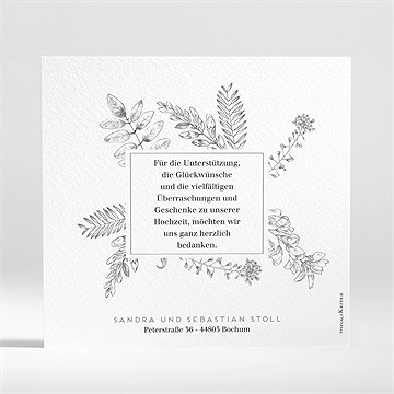 Dankeskarte Hochzeit Herbarium - Vue 2