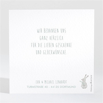 Dankeskarte Geburt Unser Schatz - Vue 2