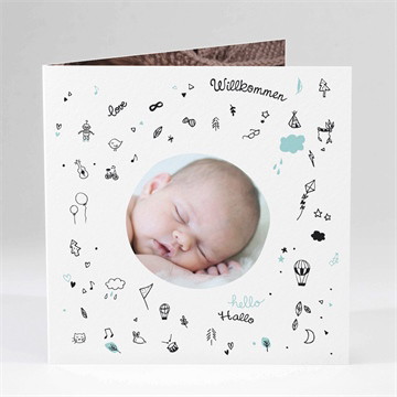 Geburtskarte kinderzeichnungen