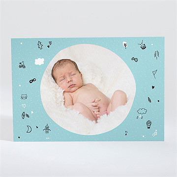 Dankeskarte Geburt Kinderzeichnungen - Vue 2