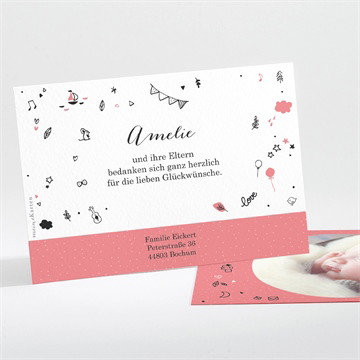 Dankeskarte Geburt Kindheitsträume