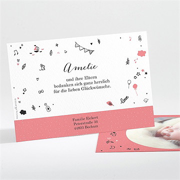 Dankeskarte Geburt Kindheitsträume