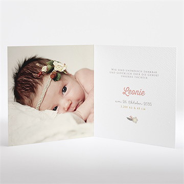 Geburtskarte Blumen Alphabet - Vue 2