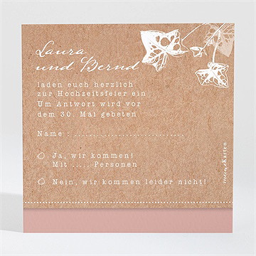 Antwortkarte Hochzeit Mit Efeu Gebunden