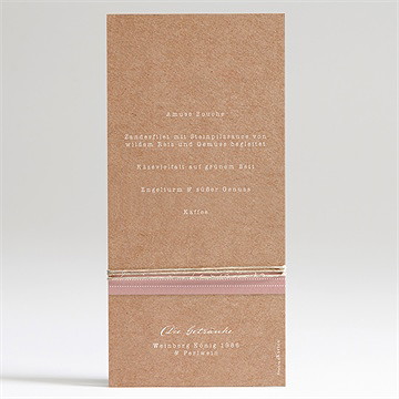 Menükarte Hochzeit mit efeu gebunden - Vue 2